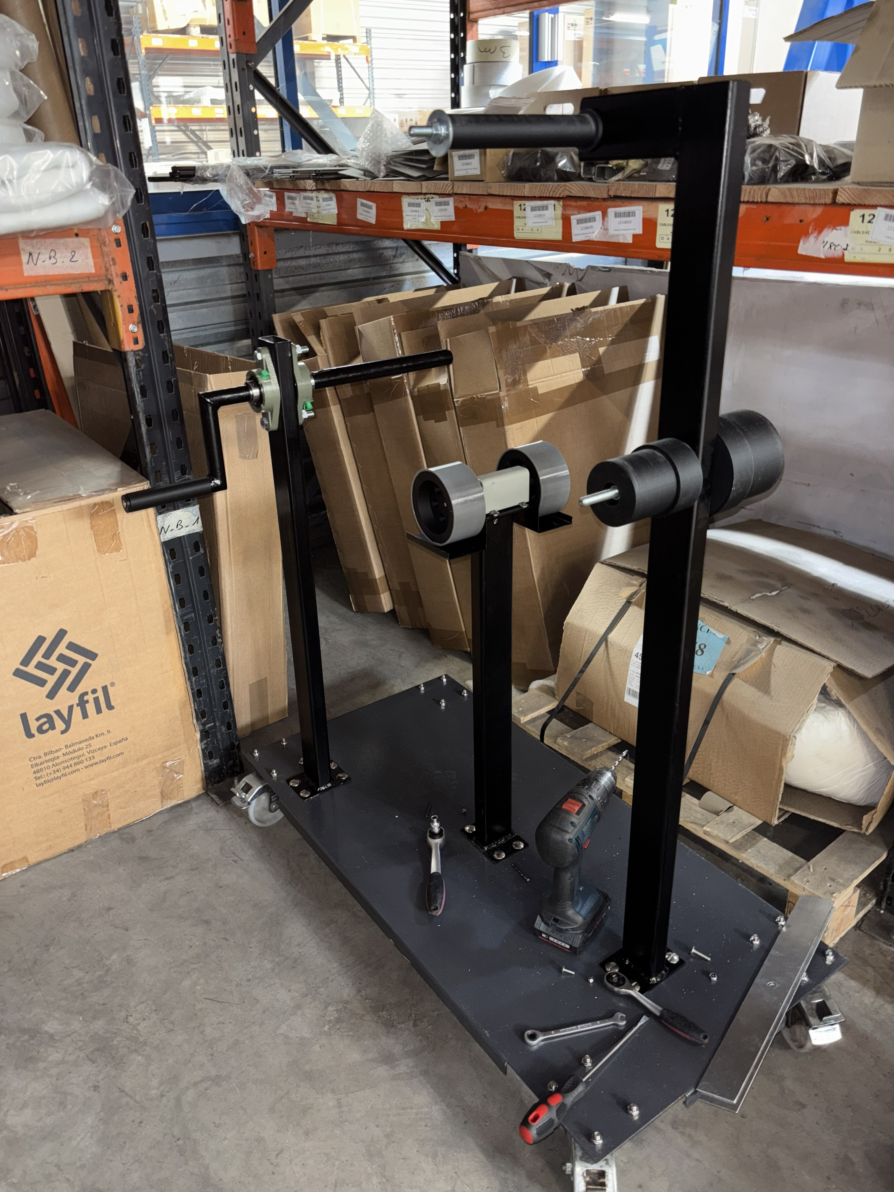 Illustration du dérouleur monté